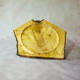 Natural edge Sycamore crotch platter from above